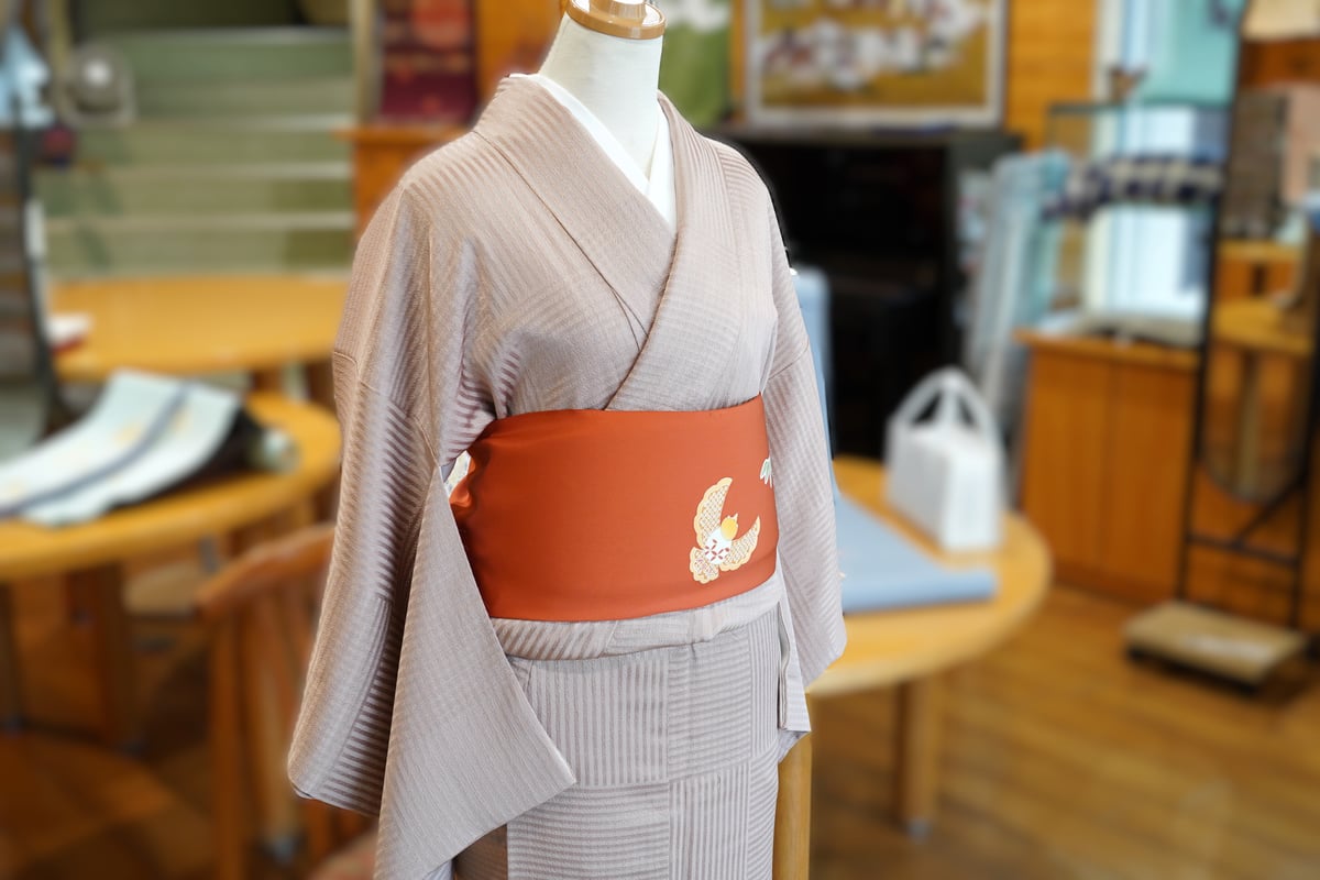 九寸帯（名古屋帯）「塩瀬・ふくら雀」 | MINOKO STORE