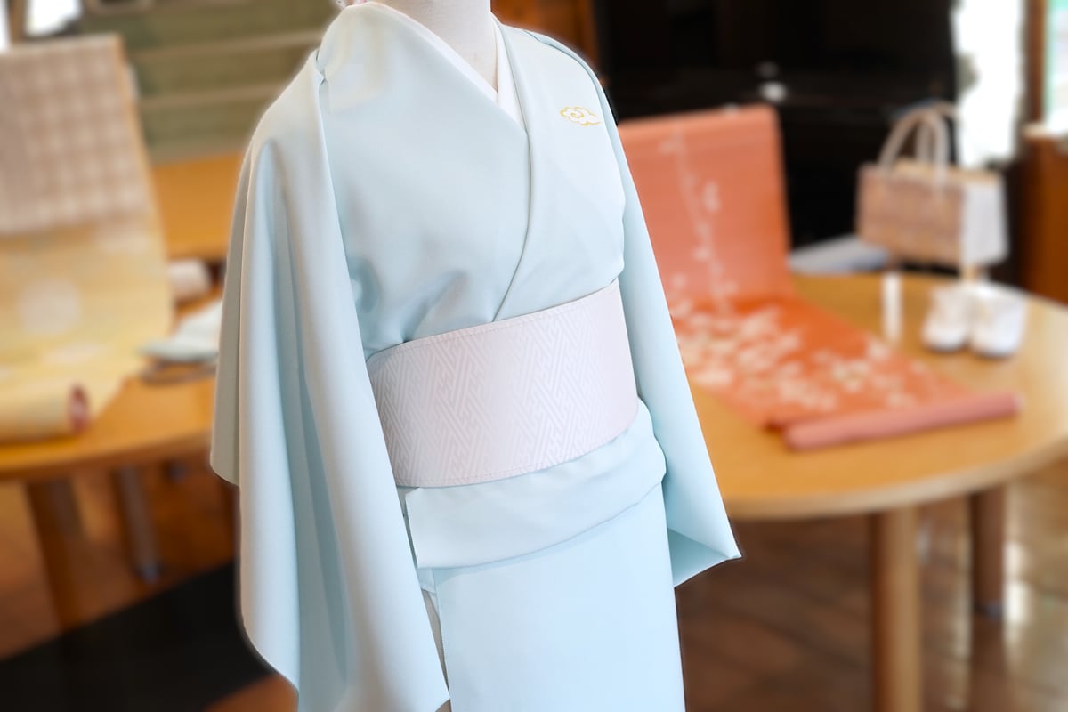 附下「京友禅・瑞雲と鳥・水色」 | MINOKO STORE