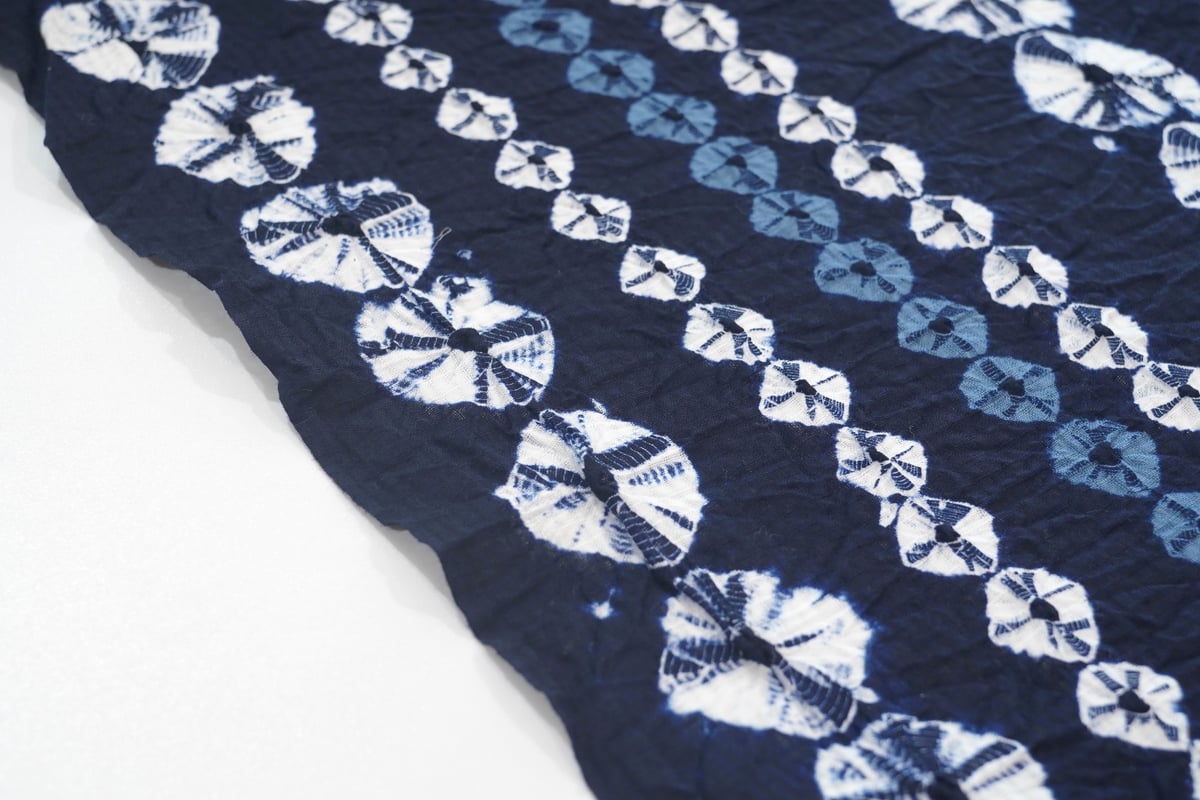 45浴衣【有松鳴海絞り・注染・男物】10枚おまとめ売り材料綿 有松鳴海絞り浴衣「男性向け広巾・帽子絞り」 | MINOKO STORE