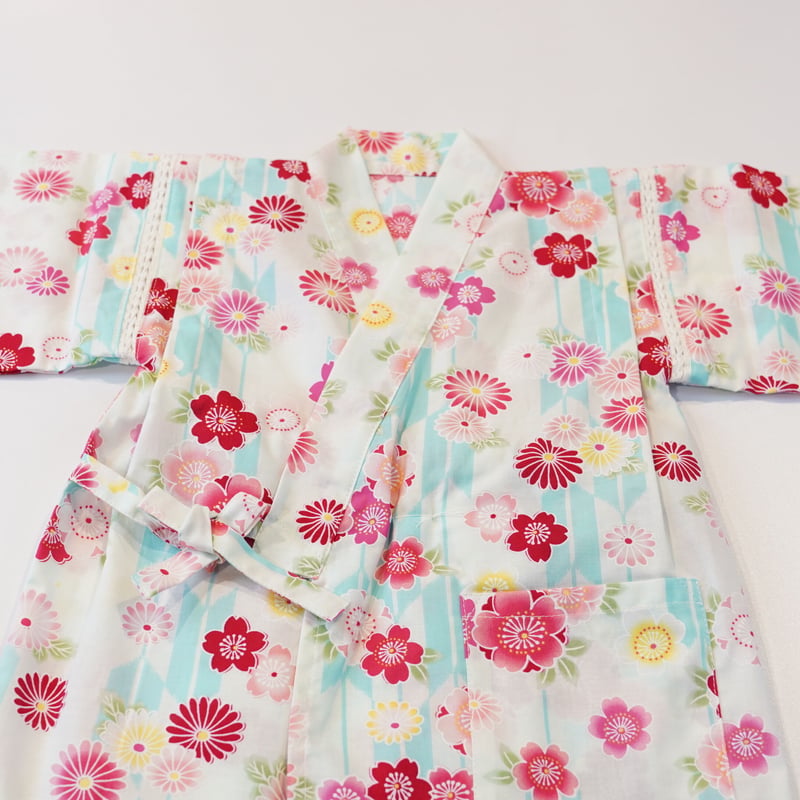 子ども甚平「花柄・女の子向け・100サイズ」 | MINOKO STORE