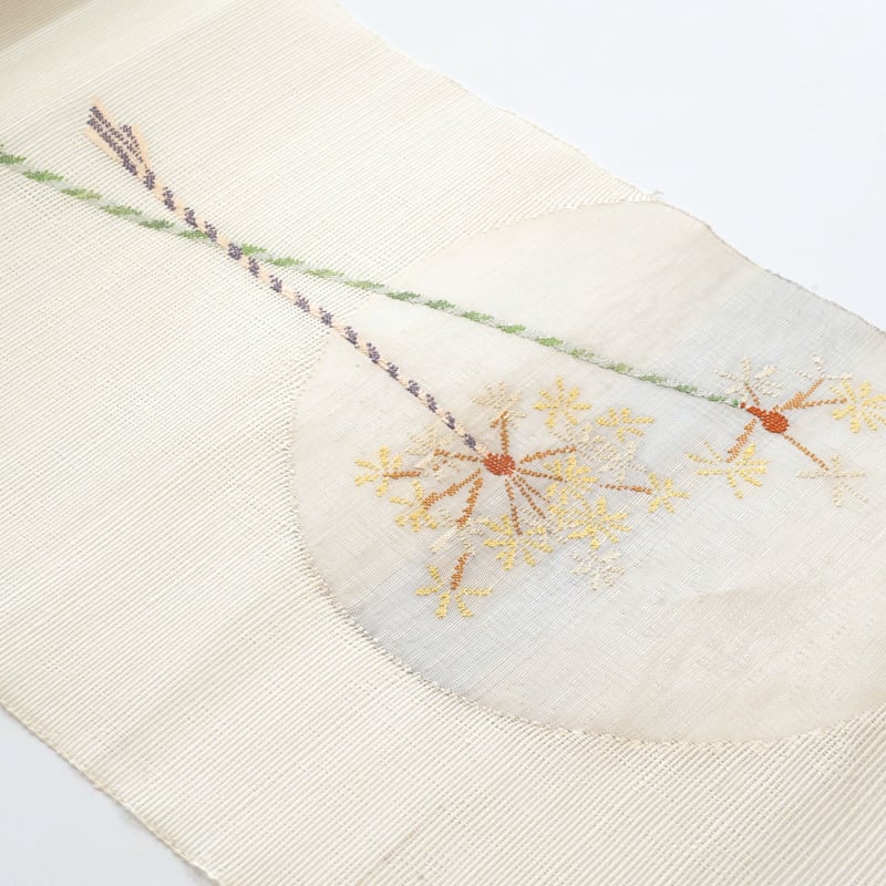 夏八寸帯(夏名古屋帯)「都(みやこ)・櫛織・線香花火」 | MINOKO STORE