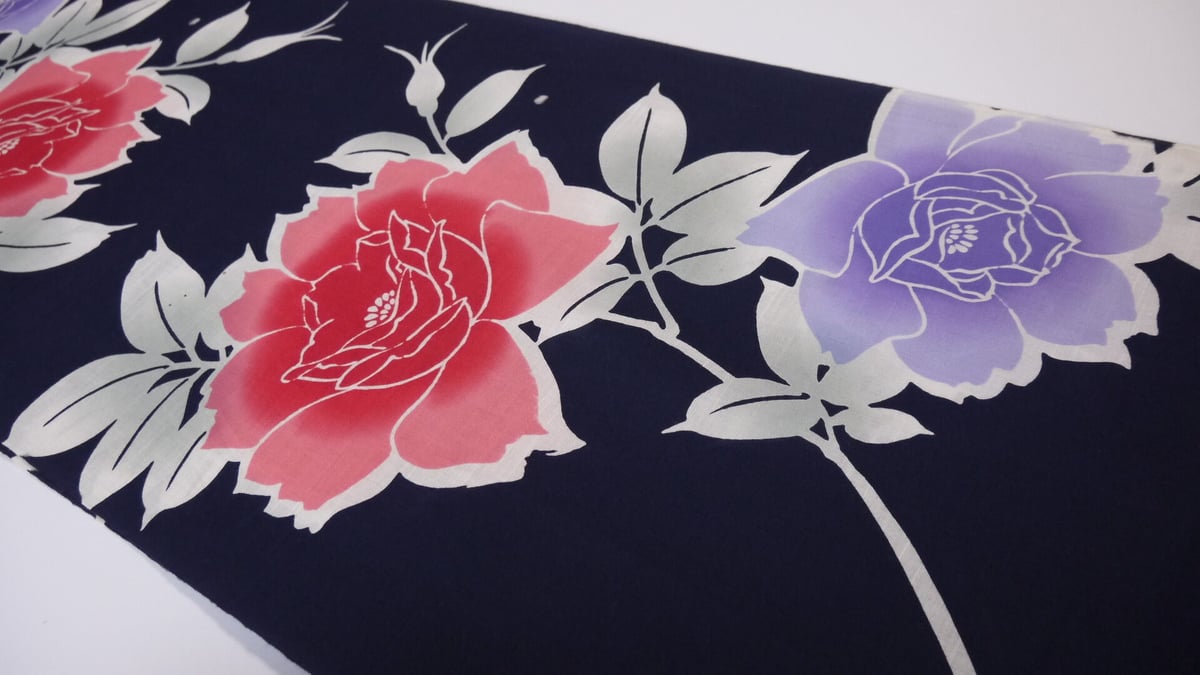 浴衣「山本寛斎・注染・薔薇」 | MINOKO STORE 浴衣「山本寛斎・注染・薔薇」 | MINOKO STORE