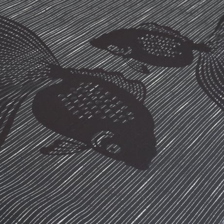 竺仙浴衣「男性向け・広巾・綿紬・金魚」