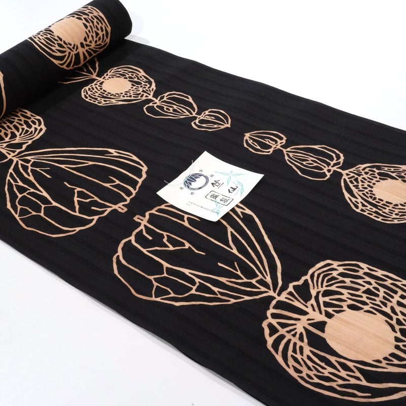 竺仙　かげろう　鬼灯　浴衣反物　キングサイズ 竺仙浴衣「かげろうゆかた・鬼灯・広巾」 | MINOKO STORE