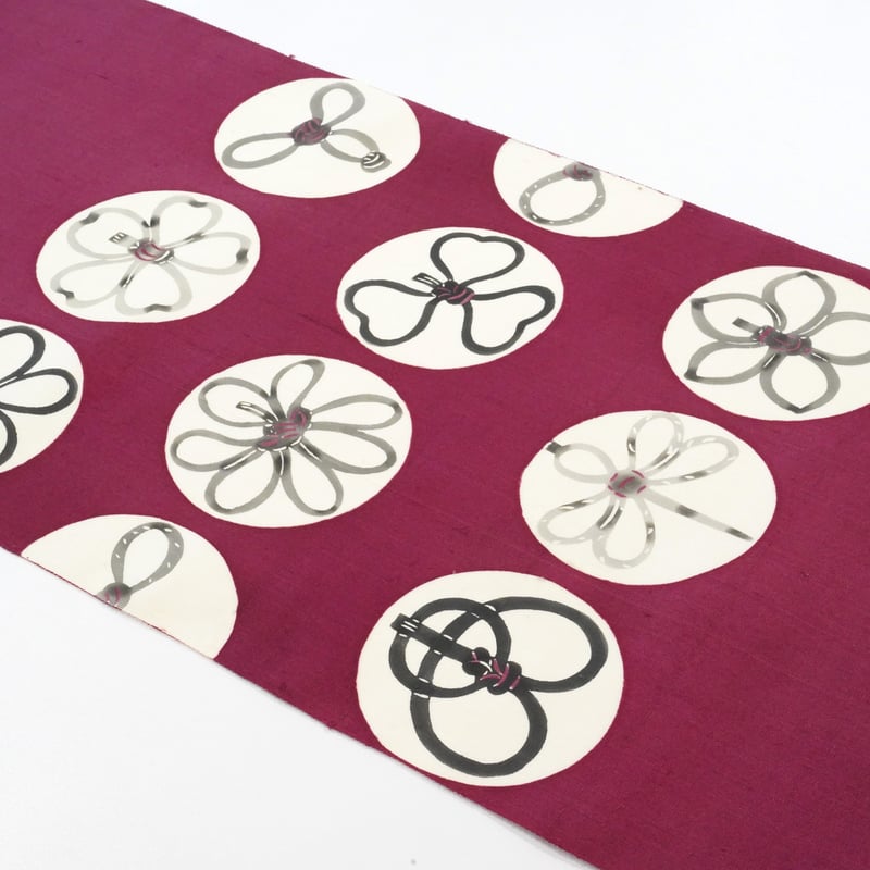 九寸帯(名古屋帯)「岡田その子・型絵染・組紐」 | MINOKO STORE