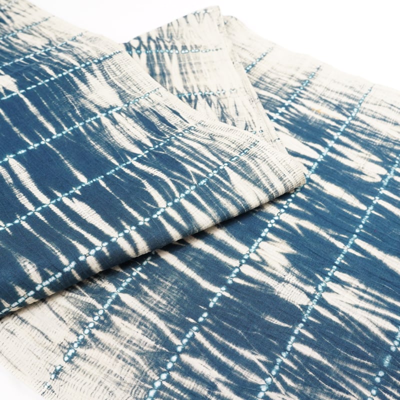 有松鳴海絞り浴衣「男性向け広巾・手筋絞り。縫い絞り」 | MINOKO STORE
