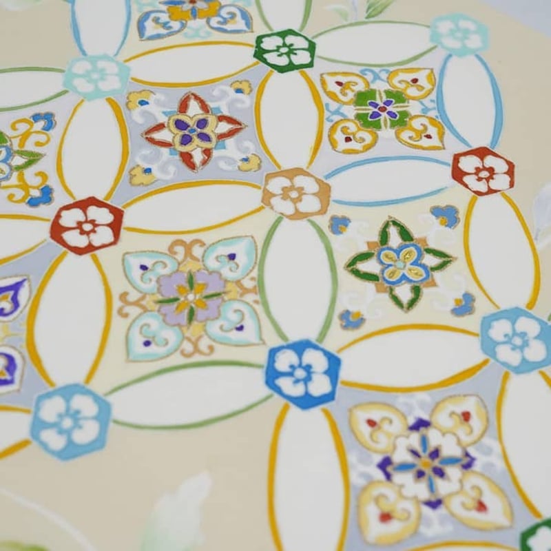 九寸帯（名古屋帯）「白木染匠・塩瀬・花七宝つなぎ」 | MINOKO STORE