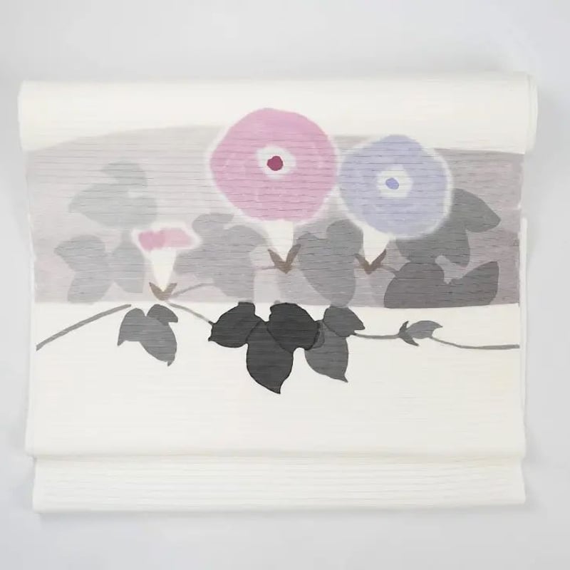 夏九寸帯(夏名古屋帯)「高久空・木 朝顔」 | MINOKO STORE