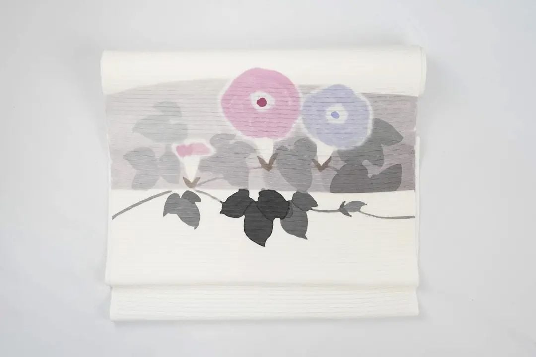 夏九寸帯(夏名古屋帯)「高久空・木 朝顔」 | MINOKO STORE