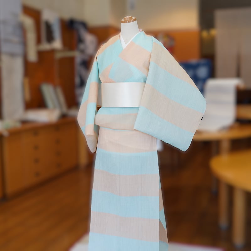 小千谷縮「バイカラー・3寸段縞」 | MINOKO STORE