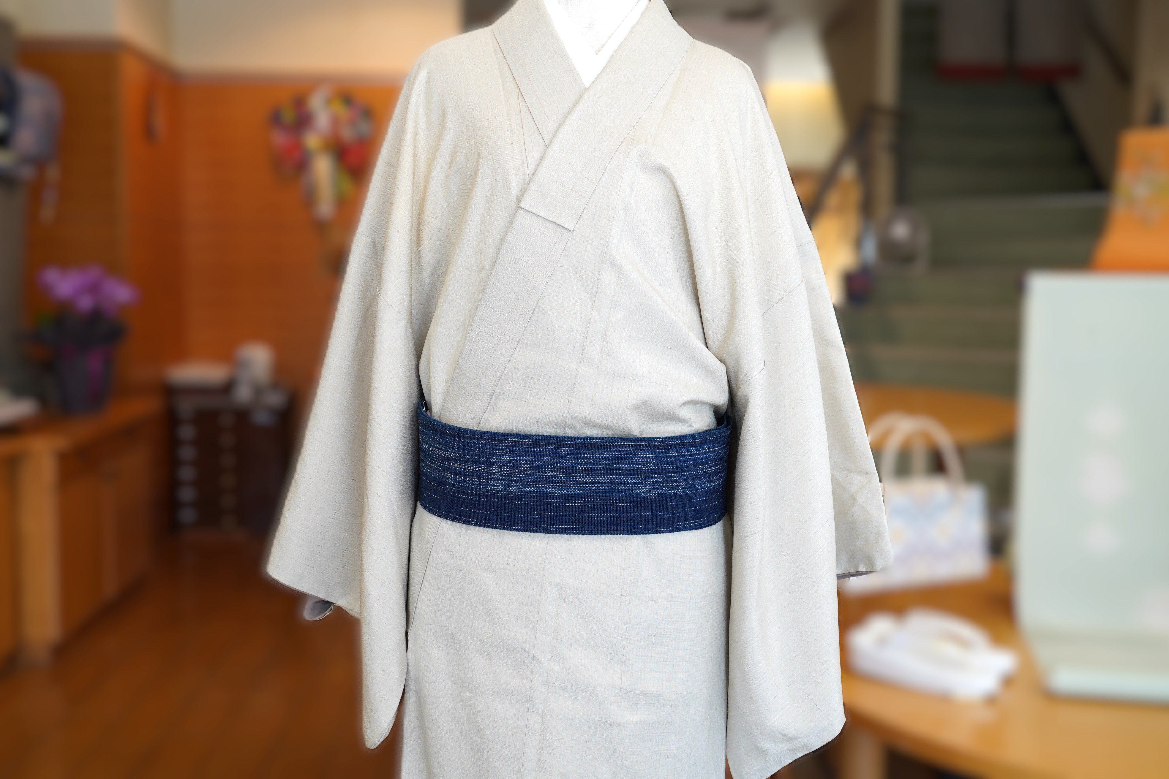 角帯「弓浜絣・木綿・藍染・やたら織」 | MINOKO STORE