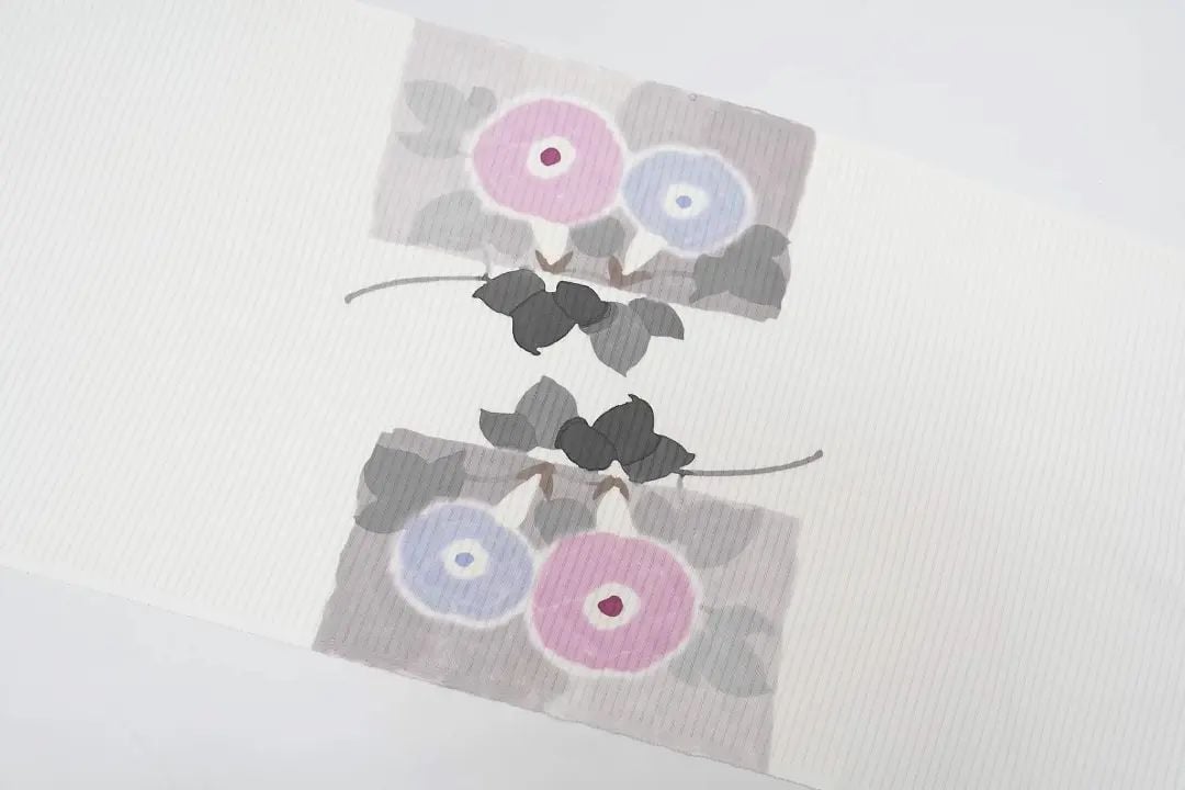 夏九寸帯(夏名古屋帯)「高久空・木 朝顔」 | MINOKO STORE