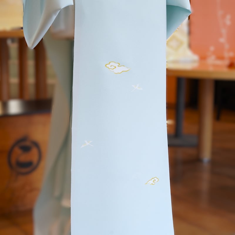 附下「京友禅・瑞雲と鳥・水色」 | MINOKO STORE