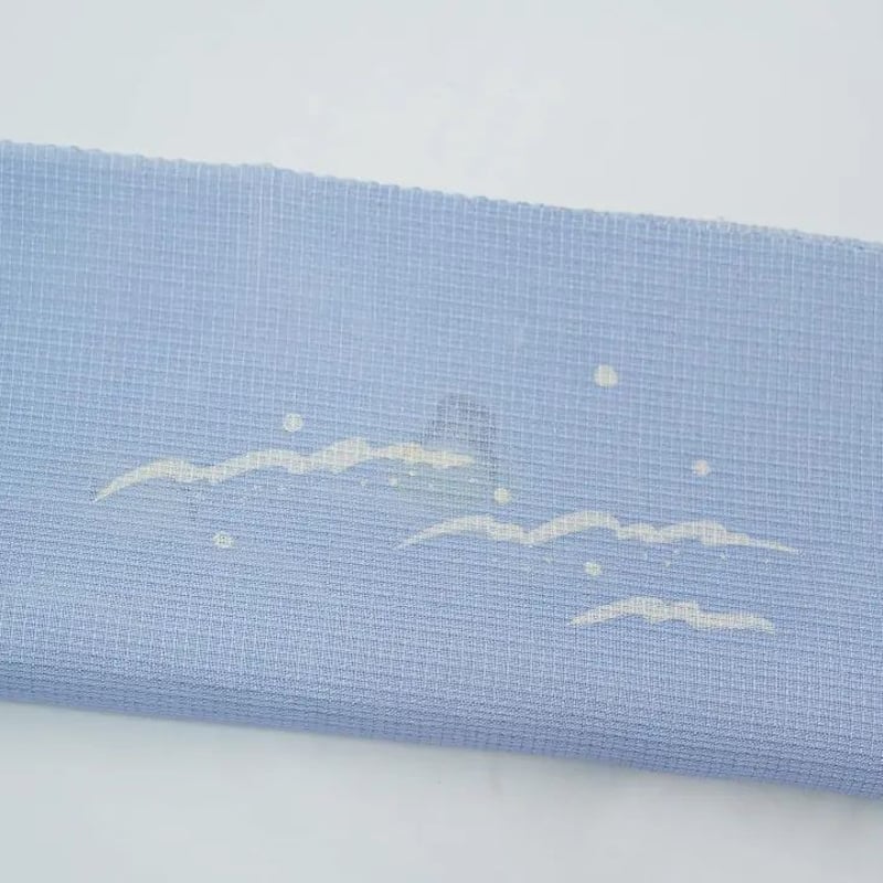 夏九寸帯（名古屋帯）「型絵染・岡田その子・夏の涼感」 | MINOKO STORE