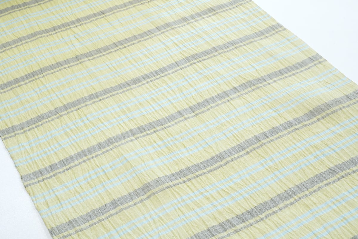 小千谷縮「縞格子・裏葉色」 | MINOKO STORE