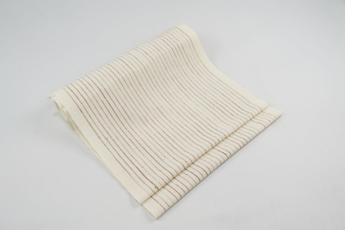 九寸(名古屋帯)「手紡ぎ木綿・織工房いついろ・山下絵里