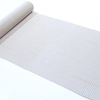 紬「男性向け広巾・越後おぐに くるまや・紫舞美おり・格子十字絣」