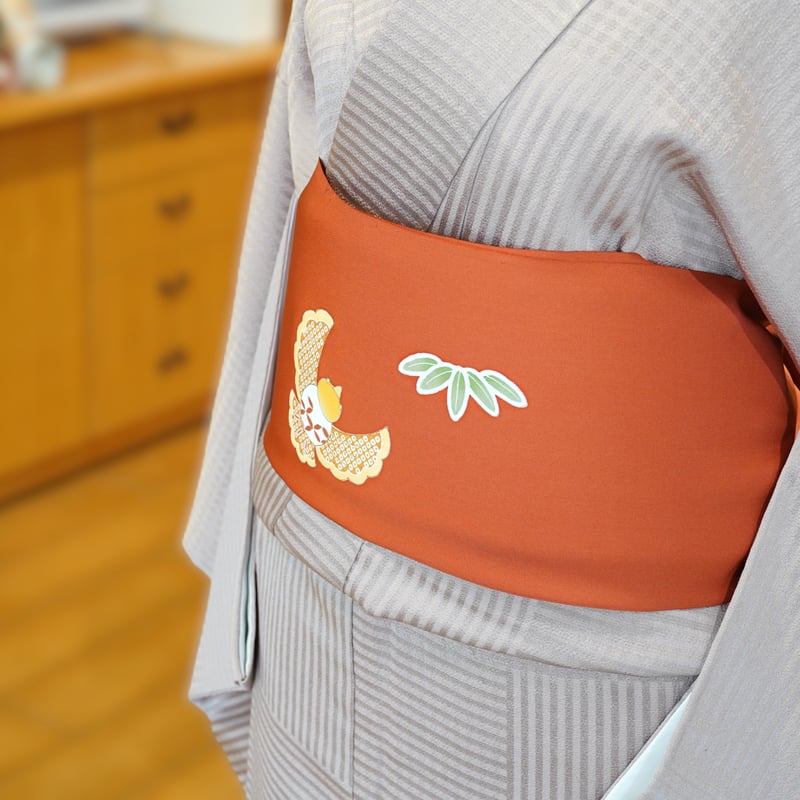 九寸帯（名古屋帯）「塩瀬・ふくら雀」 | MINOKO STORE