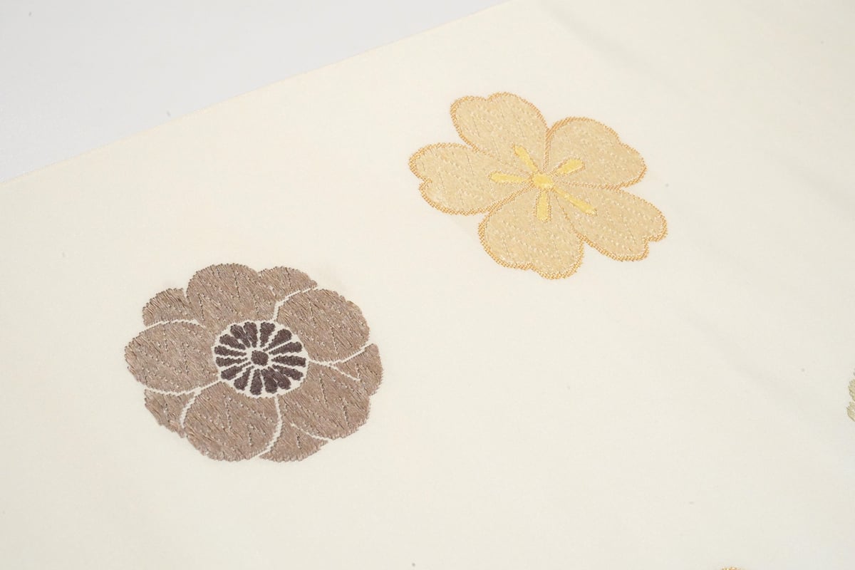 九寸帯(名古屋帯)「錦工芸・梅菊桜」 | MINOKO STORE