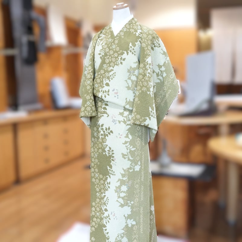 小紋「総柄小紋・本草木染・草影」 | MINOKO STORE
