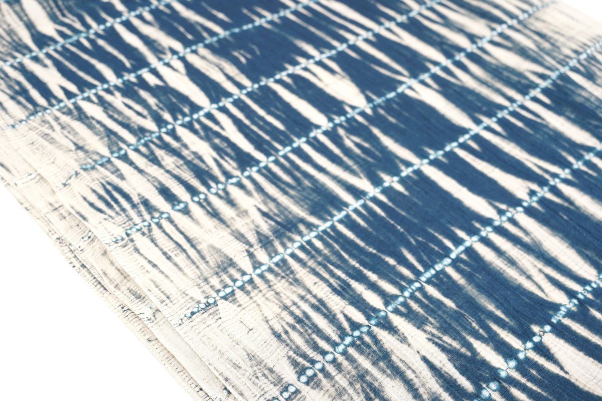 有松鳴海絞り浴衣「男性向け広巾・手筋絞り。縫い絞り」 | MINOKO STORE