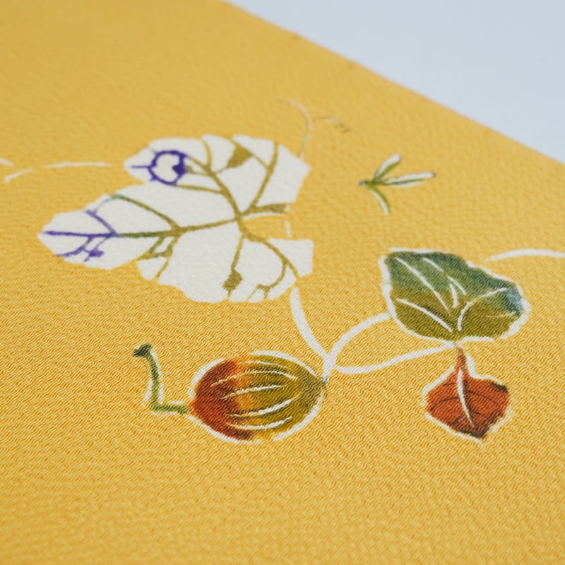 九寸(名古屋帯)「型絵染・ちりめん・秋草」 | MINOKO STORE 九寸(名古屋帯)「型絵染・ちりめん・秋草」 | MINOKO STORE