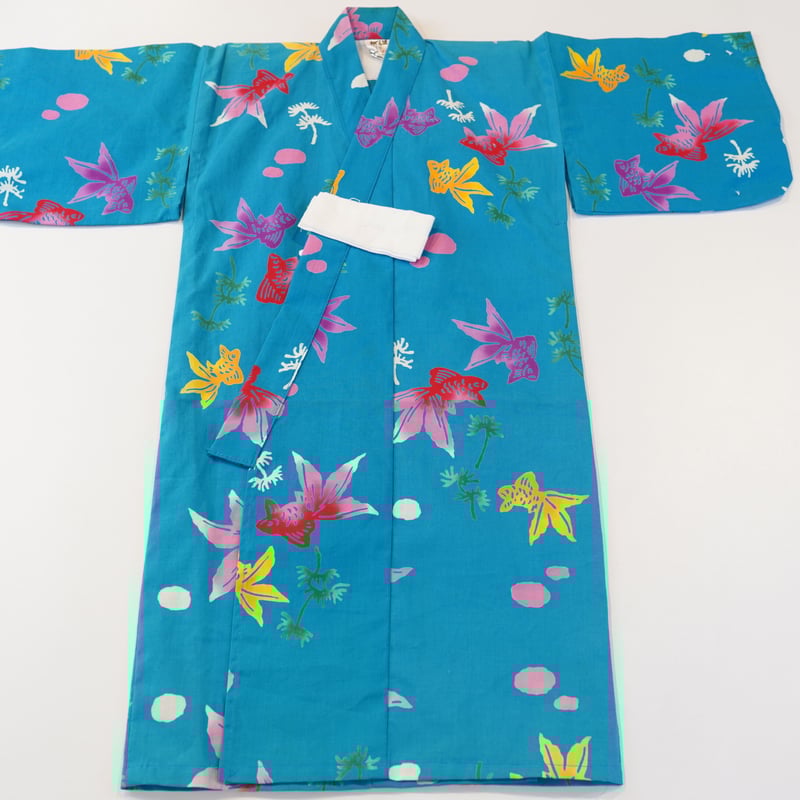 子ども浴衣「青色・金魚・90サイズ」 | MINOKO STORE