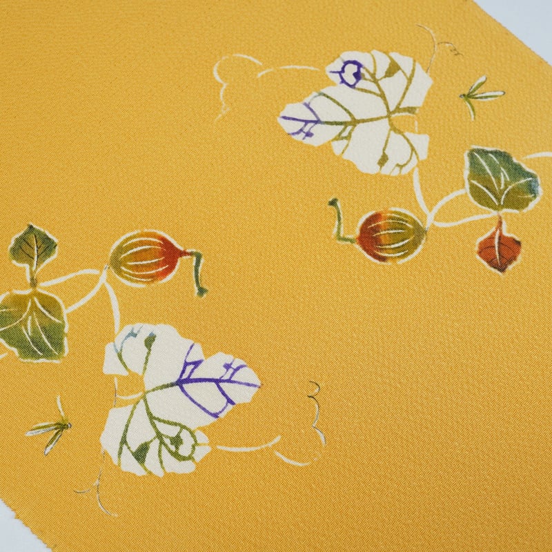 九寸(名古屋帯)「型絵染・ちりめん・秋草」 | MINOKO STORE 九寸(名古屋帯)「型絵染・ちりめん・秋草」 | MINOKO STORE