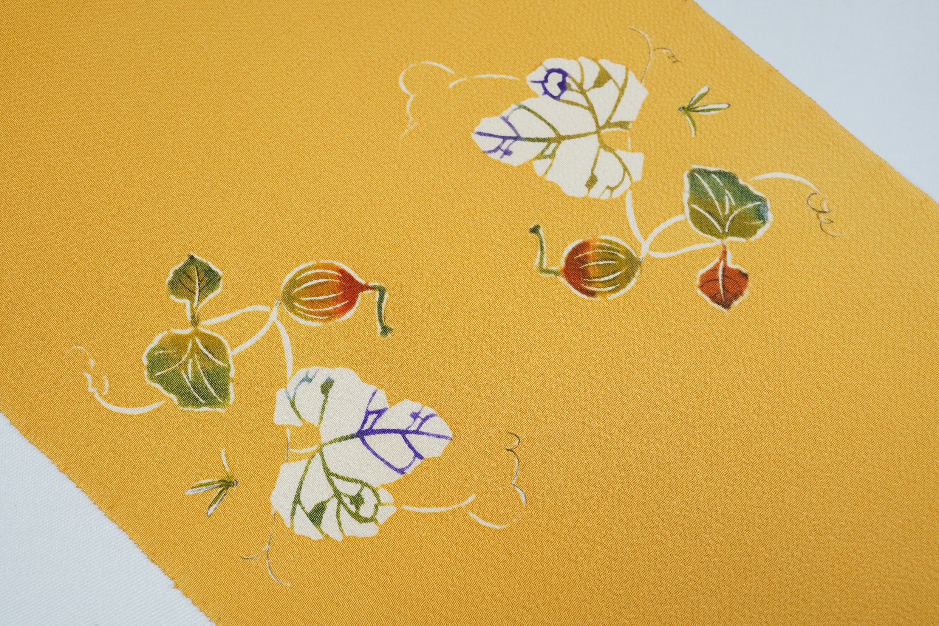 九寸帯（名古屋帯）「型絵染・ちりめん・秋草」 | MINOKO STORE