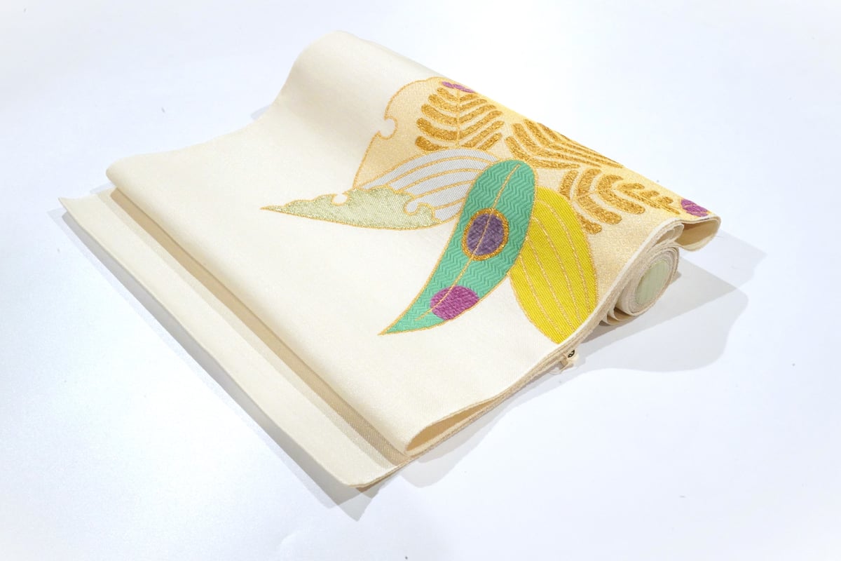 九寸帯(名古屋帯)「帯匠丹波屋・雪輪に松竹」 | MINOKO STORE