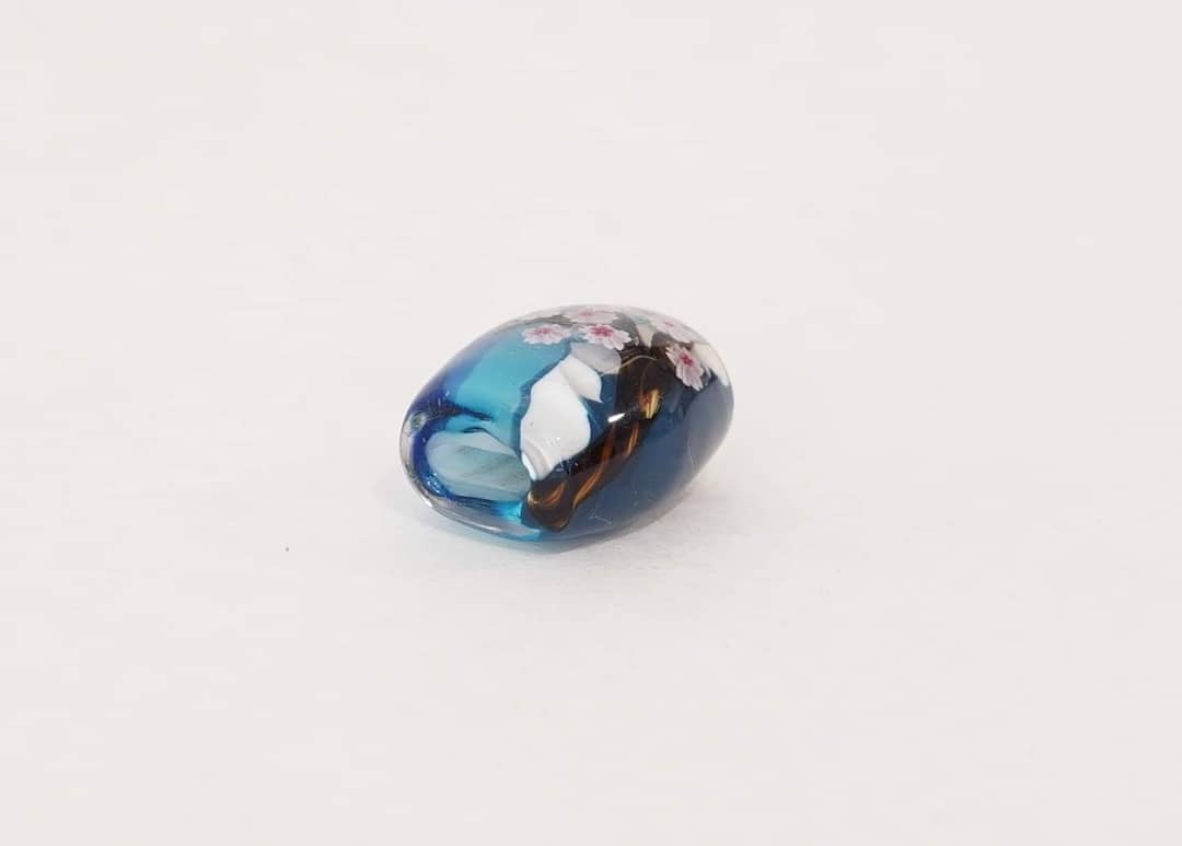 帯留「蜻蛉玉・ガラス製・桜」 | MINOKO STORE