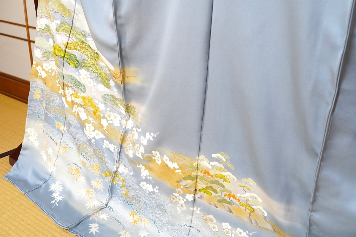 色留袖「京友禅・松づくし・水浅葱色」 | MINOKO STORE