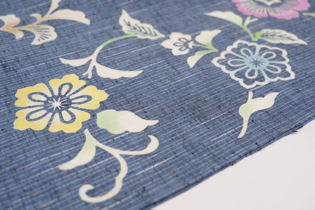 竺仙浴衣「綿紬・女性向け・花唐草」 | MINOKO STORE