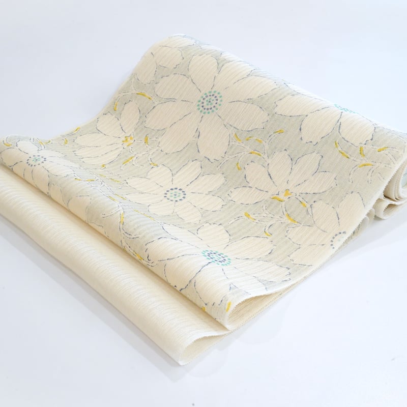 九寸帯(名古屋帯)「夏～単衣向き・染の川勝・秋桜」 | MINOKO STORE