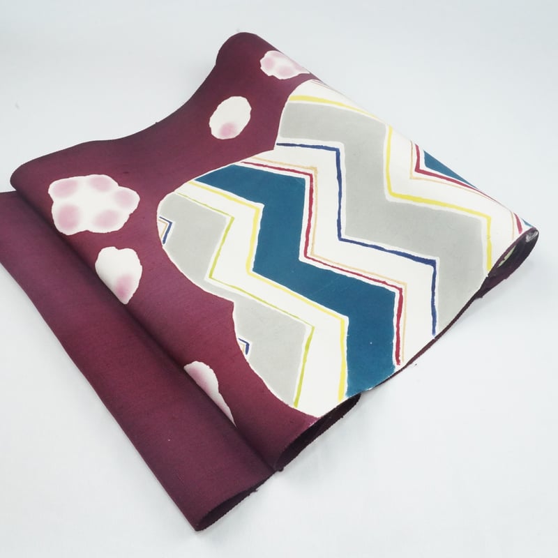 九寸帯（名古屋帯）「型絵染・岡田その子・大梅」 | MINOKO STORE