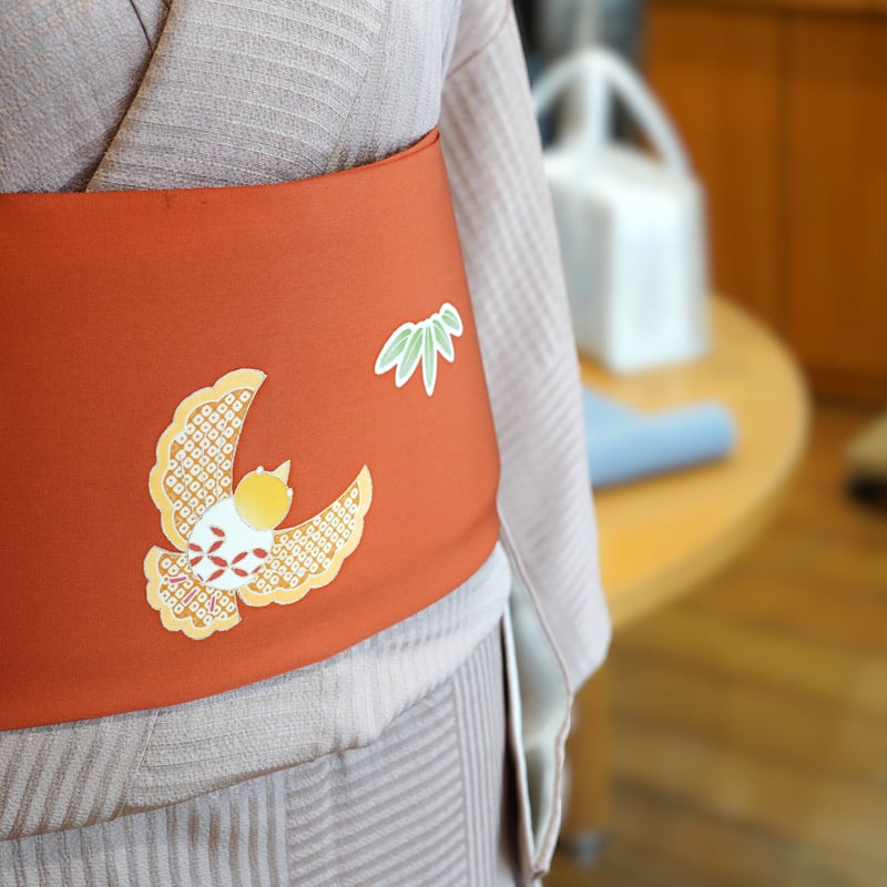 九寸帯（名古屋帯）「塩瀬・ふくら雀」 | MINOKO STORE