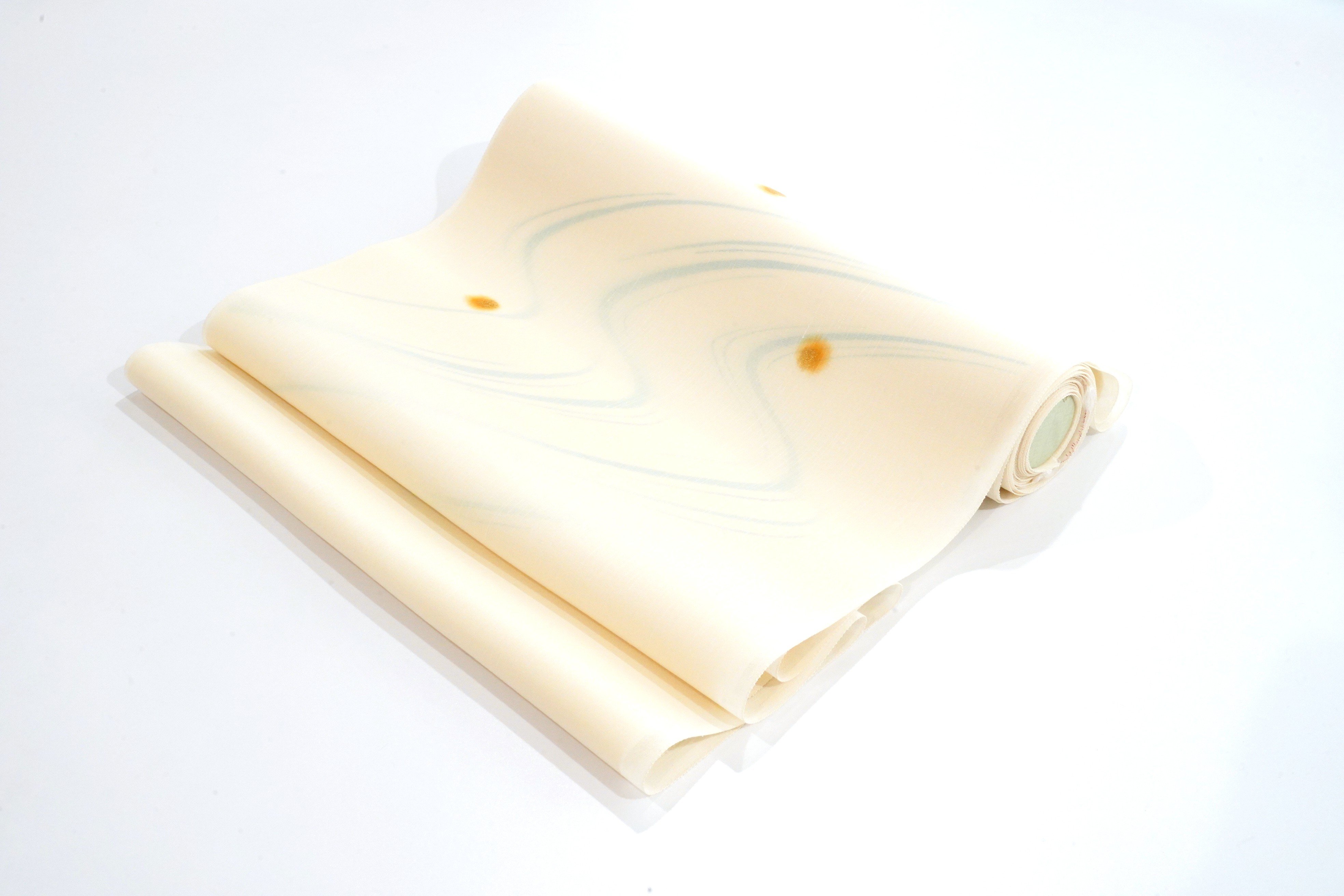 ◇607mn34◇夏帯 透かし 変わり紗 勝虫 蛍 名古屋帯◇美品 九寸帯（名古屋帯）「染の川勝・無双・夏～単衣向き・蛍」 | MINOKO STORE
