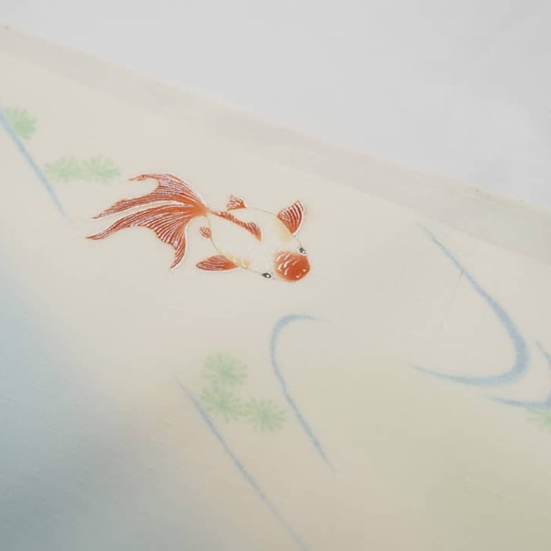 九寸帯（名古屋帯）「染の川勝・無双・流水に金魚」 | MINOKO STORE