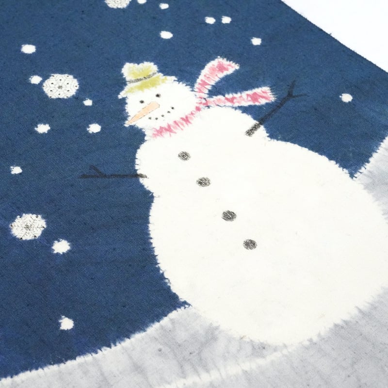 九寸帯（名古屋帯）「森健持・辻が花染・スノーマン」 | MINOKO STORE