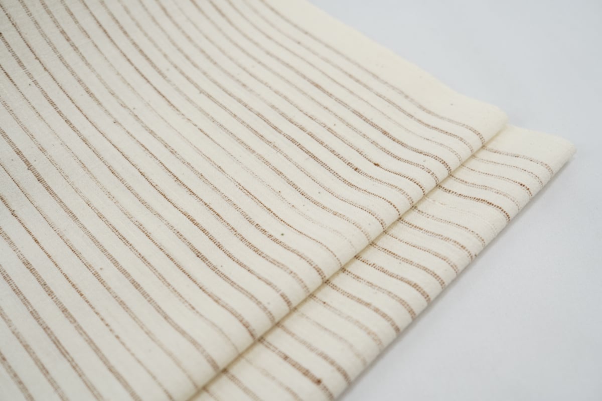 九寸帯（名古屋帯）「手紡ぎ木綿・織工房いついろ・山下絵里