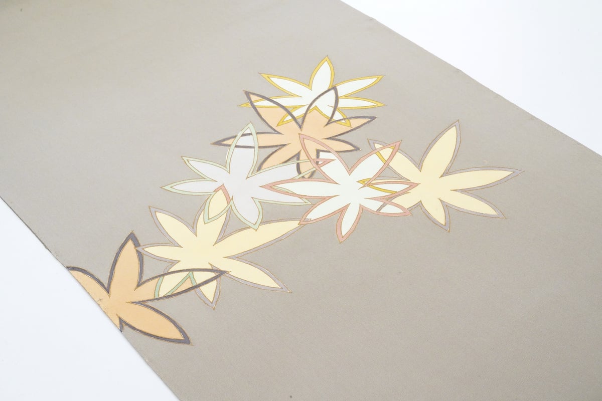 九寸帯（名古屋帯）「塩瀬・紅葉彩り」 | MINOKO STORE