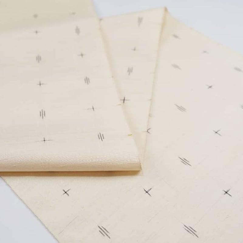 長井紬「阿仙薬染・十字絣」 | MINOKO STORE