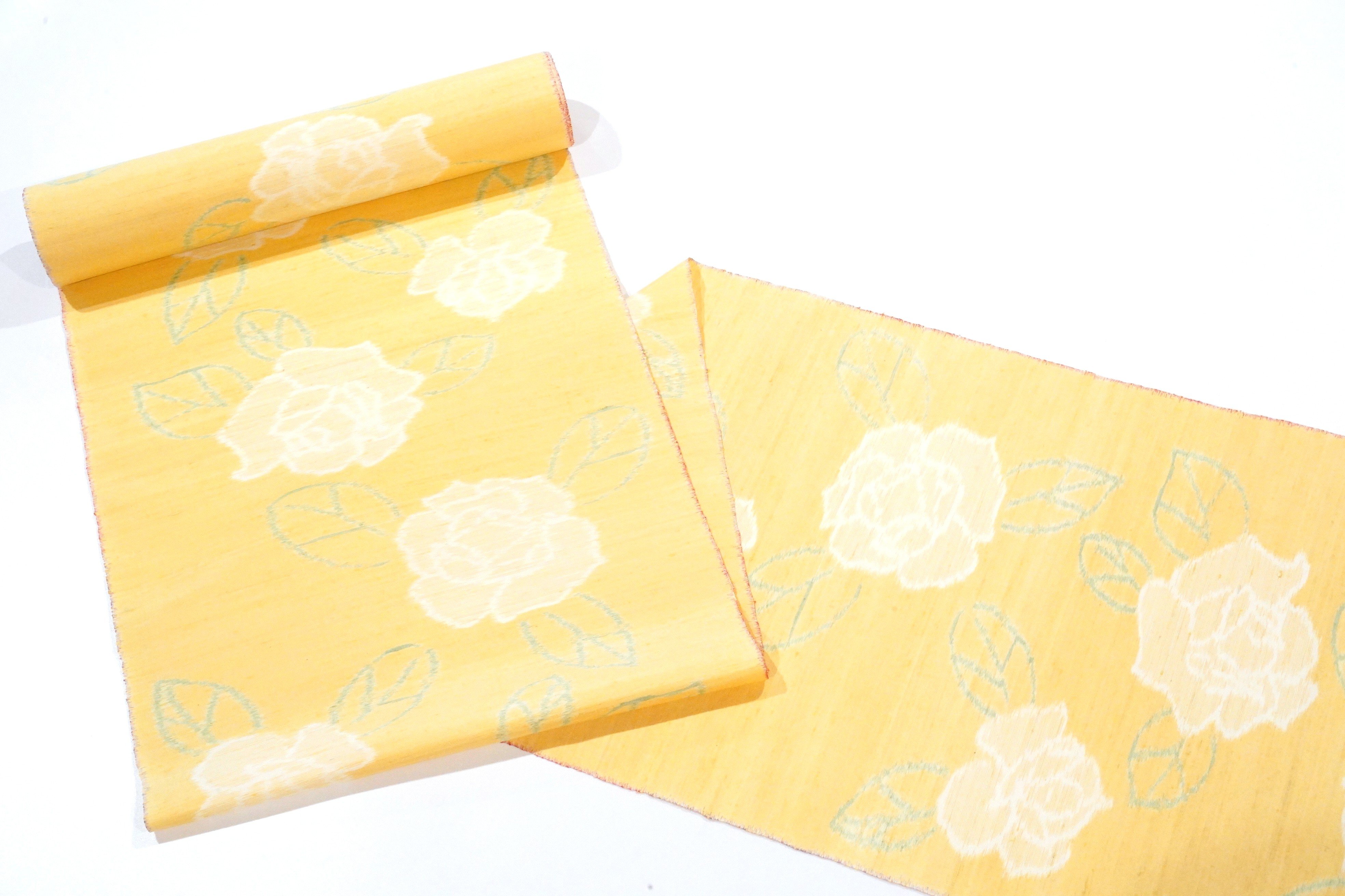 紬「千切屋謹製縹紬・絵絣・薔薇」 | MINOKO STORE