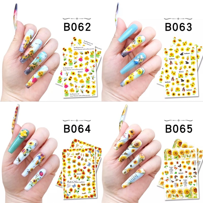 ネイルシール】ひまわり 12枚セット | Fleurir