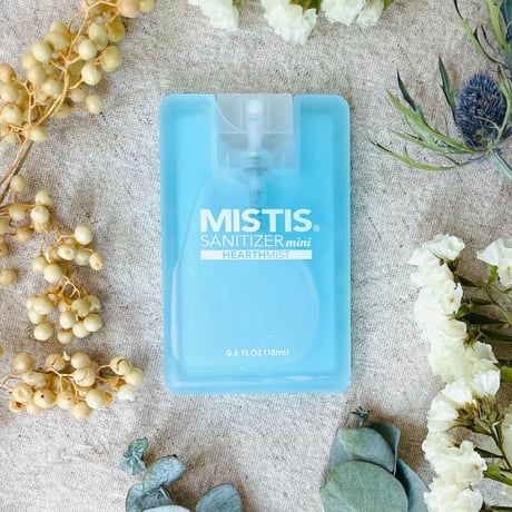 MISTIS SANITIZER mini (ミントの香り/18mlボトル)| 日本製 携帯用除菌スプレー アロマミスト香る どこでも簡単カジュアル除菌（カード型ミニボトル）【MINT】