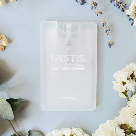 MISTIS SANITIZER mini (無香料の香り/18mlボトル)| 日本製 携帯用除菌スプレー アロマミスト香る どこでも簡単カジュアル除菌（カード型ミニボトル）【CLEAR】