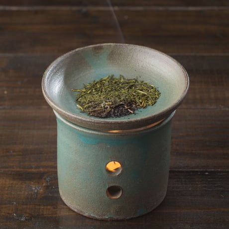 茶葉の香りに癒やされる｜茶香炉「錆(さび)色」【福島市　ちゃわん屋 磨久】