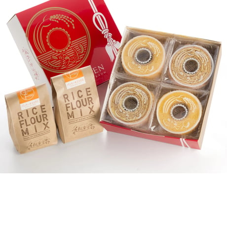 福島県産米「天のつぶ」使用｜ごえんバウム＆おうちで作るパンケーキセット【バウムラボ樹楽里　福島市】