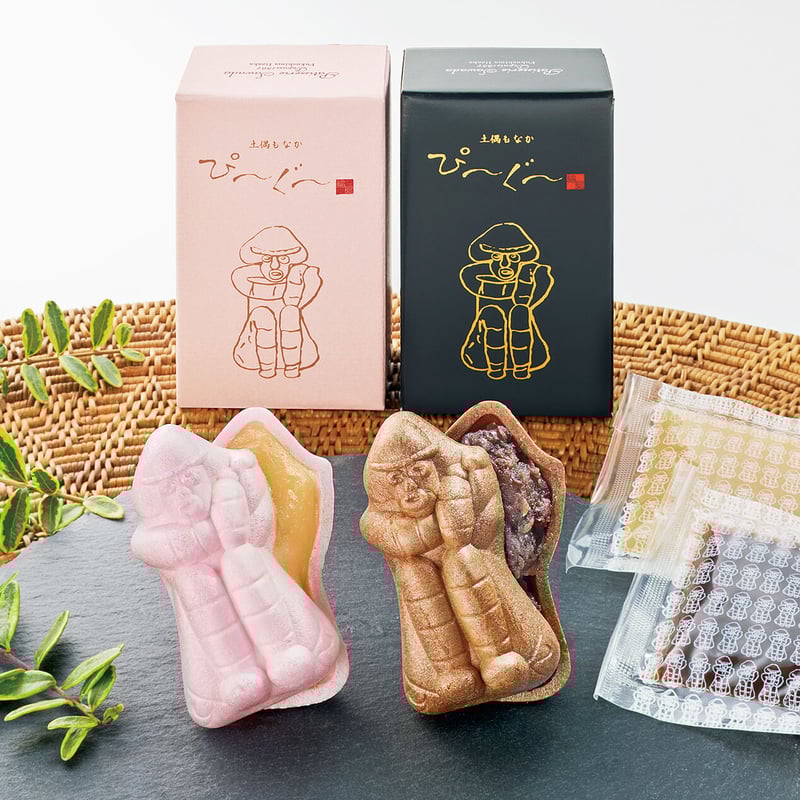 国重要文化財の土偶がモチーフ｜土偶もなか ぴ〜ぐ〜 福島の桃あん