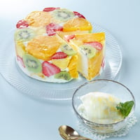 果物たっぷりジェラート｜ジェラートケーキ「フルーツハニー」とカップジェラートのセット【くだもの畑・honeybee　福島市】